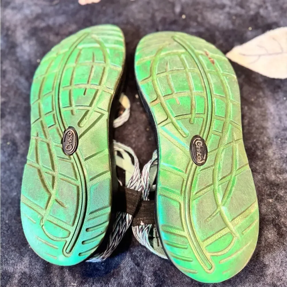 Chaco Green and Black Sandals for Outdoor Adventures